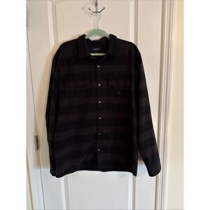 Men's Roark Diablo Long Sleeve Flannel Shirt Brown & Black XL